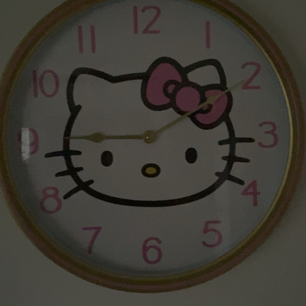Hello Kitty Pink Wall Clock